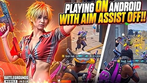 Playing on Android With Aim Assist Off | Fastest 5 Finger 1v4 Clutches in BGMI - PUBG mobile