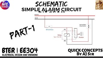 Quick Concept: SCHEMATIC of Simple Alarm Circuit \ Basics \ wiring diagram part-1