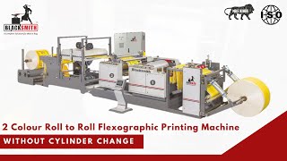 2 Colour Roll to Roll Flexographic Printing Machine | Automatic Roll Changing #flexoprintingmachine