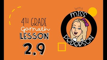 GoMath Lesson 2.9 (4th grade)