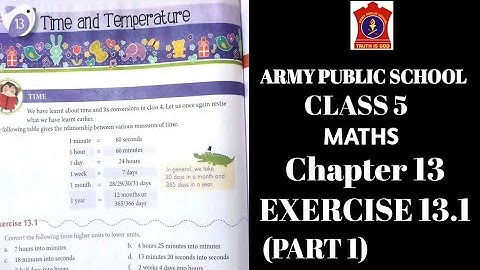 APS class 5 math chapter 13 | TIME AND TEMPERARURE | EXERCISE 13.1 (PART 1) |  @nksclasses