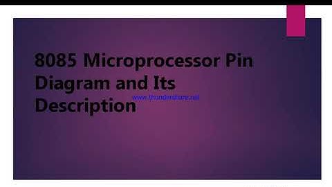 8085 microprocessor pin diagram part 2