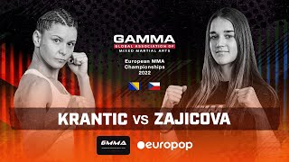 Finals  MMA Striking -52.2kg Zejna Krantic v Veronika Zajicova GAMMA European Championships 2022