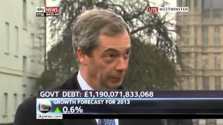 SkyNews: Nigel Farage's verdict on UK's 2013 budget (20Mar13)