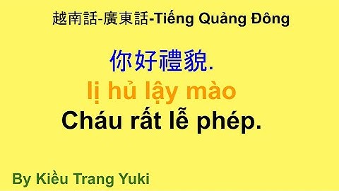 ￼ Tiếng Quảng Đông 66 : ￼BẠN GIỎI QUÁ . 你好叻￼￼ #越南話-廣東話