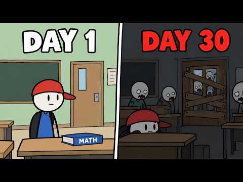 30 Days Trapped in a School During a Zombie Apocalypse… 🧟