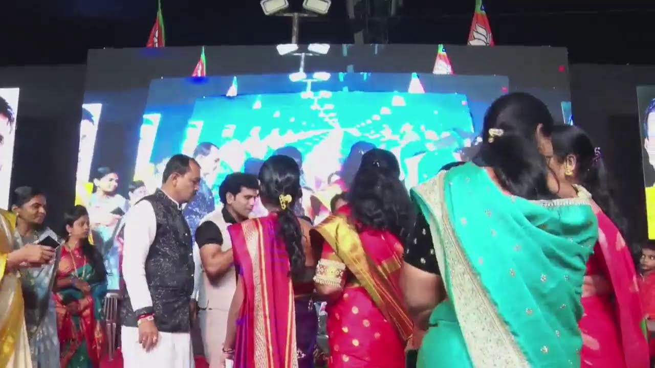 दमदार आमदार महेशदादा लांडगे यांच्या वाढदिवसानिमित्त न्यू होम मिनिस्टर खेळ रंगला पैठणीचा