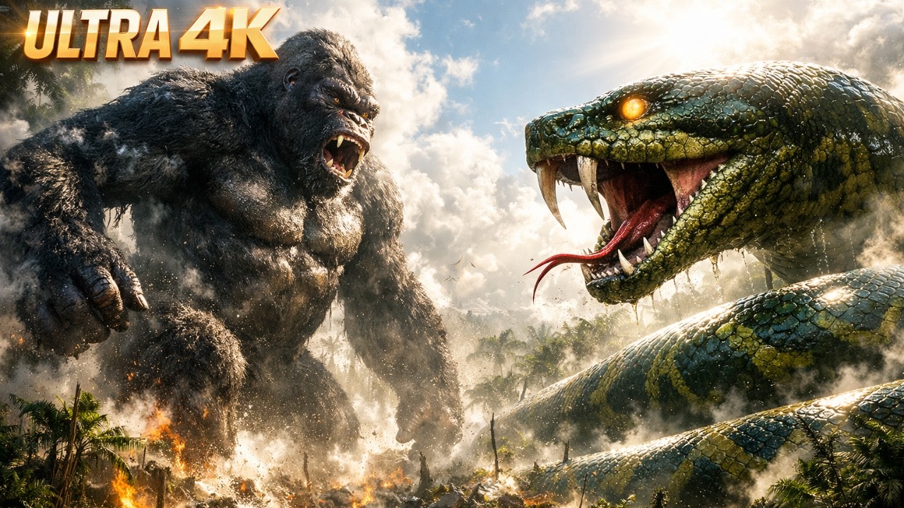 King Kong Vs Anaconda | Epic Monster Battle | Movie