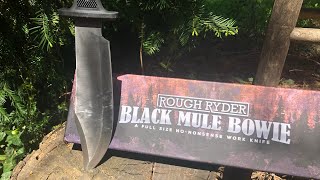 WOW !! Rough Rider Black Mule Bowie Knife RR2233 $25 SMKW FULL TANG !!