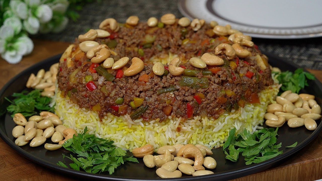 مقلوبة باذنجان باللحمة المفرومة أكلة سريعة و فخمة في نفس الوقت