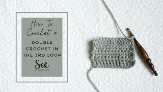 How to double crochet in the 3rd loop Wealth