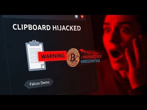 How Clipboard Hijackers STEAL Your Crypto — Live Falcon Demo