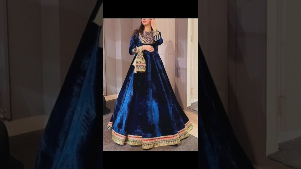 Latest Zaridaar Velvet Anarkali Suits 