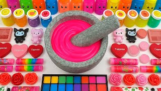 Satisfying Video Slime Asmr How To Make Pink Slime Mixing Makeup Cosmetics & Glitter