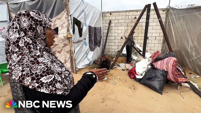 Video Shows Displaced Gazans Leaving Rafah As Israel Attacks