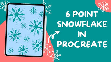 How to draw and illustrate a 6 point snowflake in Procreate using the symmetry tool.