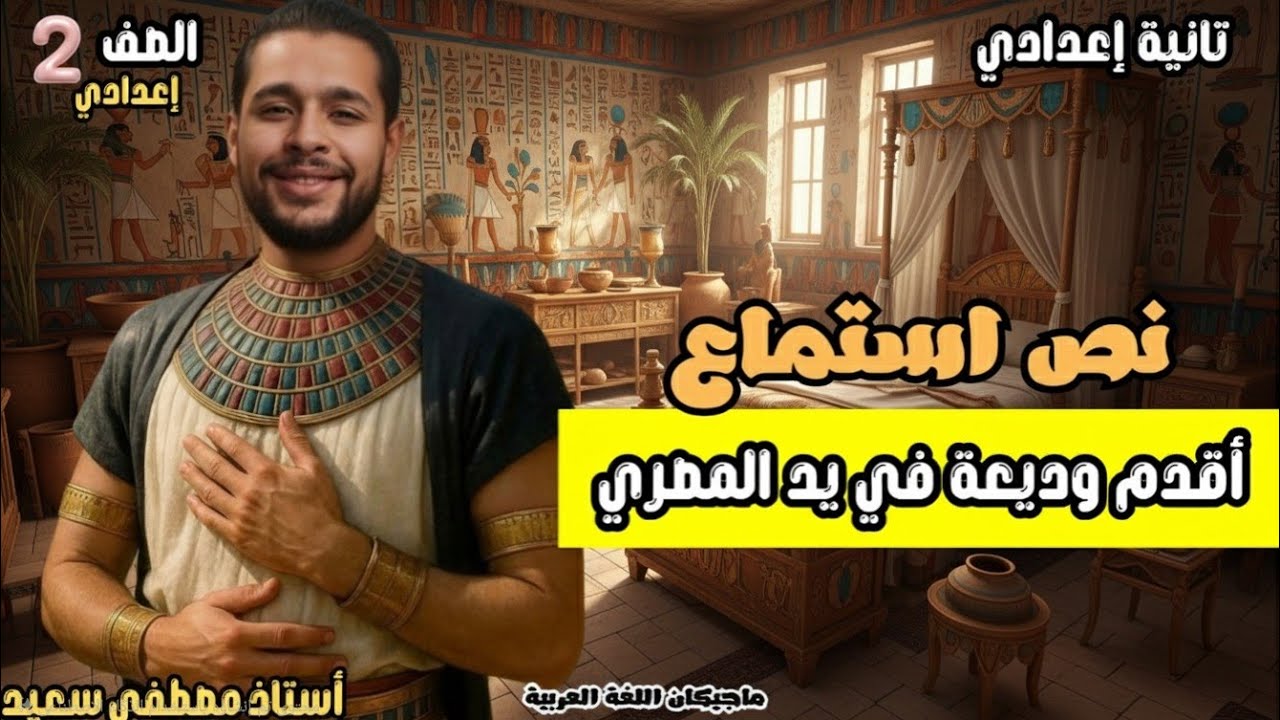 نص استماع أقدم وديعة في يد المصري | الصف الثاني الإعدادي أستاذ مصطفي سعيد