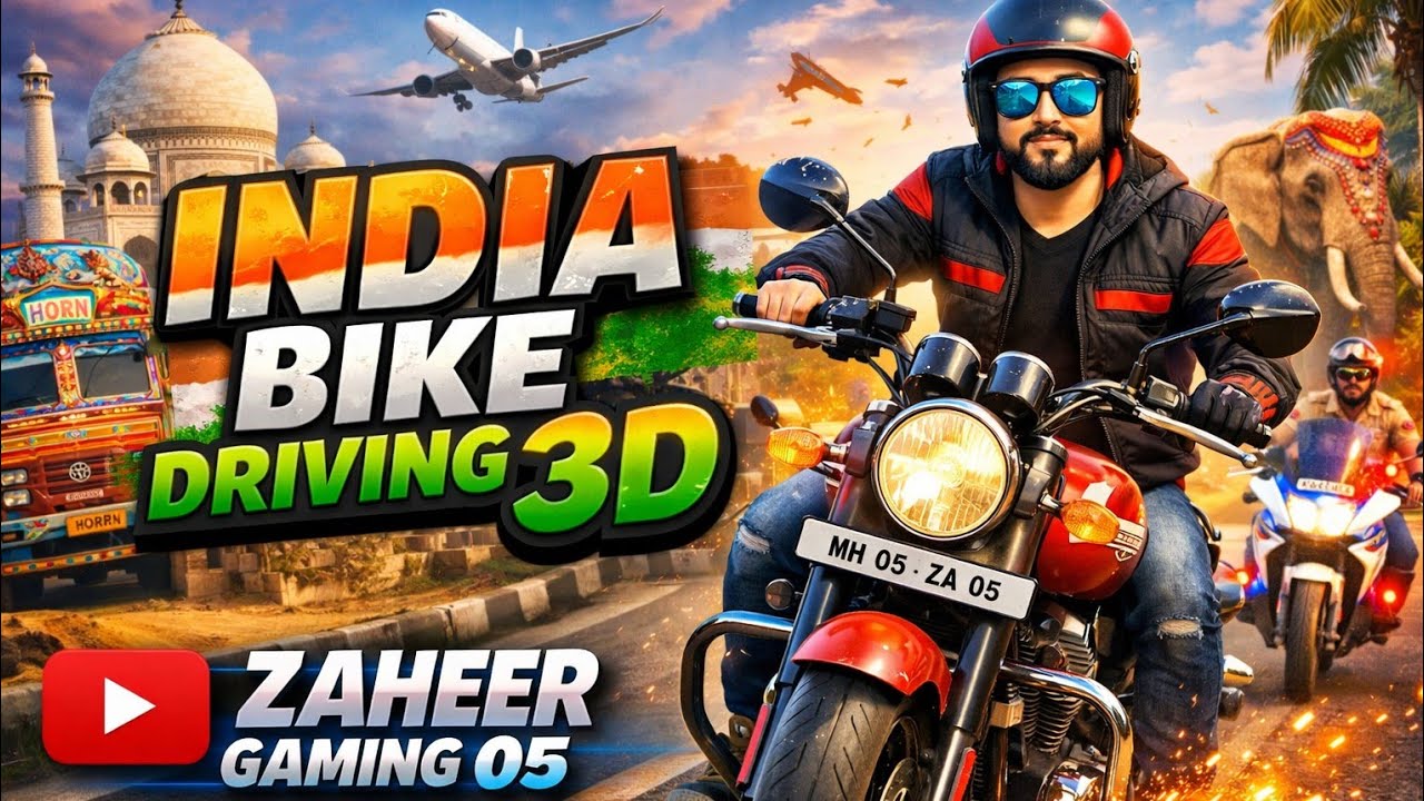 Indian Bike Driving 3D 🏍️ | Police Car Chase Racing 🚓🔥 | Zaheer Gaming 05