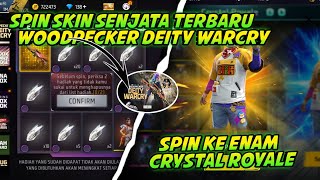 CARA DAN TRIK😱 SPIN SKIN SENJATA WOODPECKER DEITY WARCRY TERBARU || SPINAN KE ENAM CRYSTAL ROYALE🤤