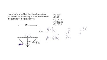 calculating the area of a multi-shape object for the GED math test