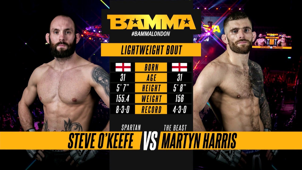 BAMMA 34: Steve O'Keefe vs Martyn Harris