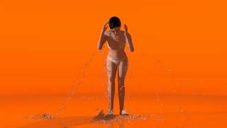 Liquid Dropped on and Animated Woman - Realflow Animation - 3DStudio Max - Sergio Gallo