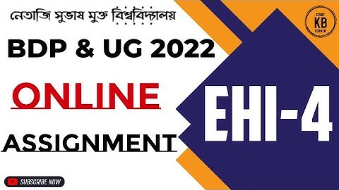 NSOU BDP Assignment 2022 EHI-4 || Live || NSOU EHI4 MCQ Question/Answer #nsou