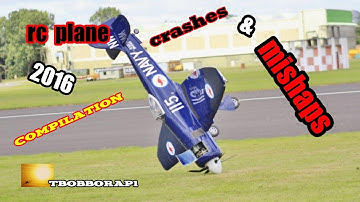 RC PLANE CRASHES & MISHAPS COMPILATION - TBOBBORAP1 - 2016
