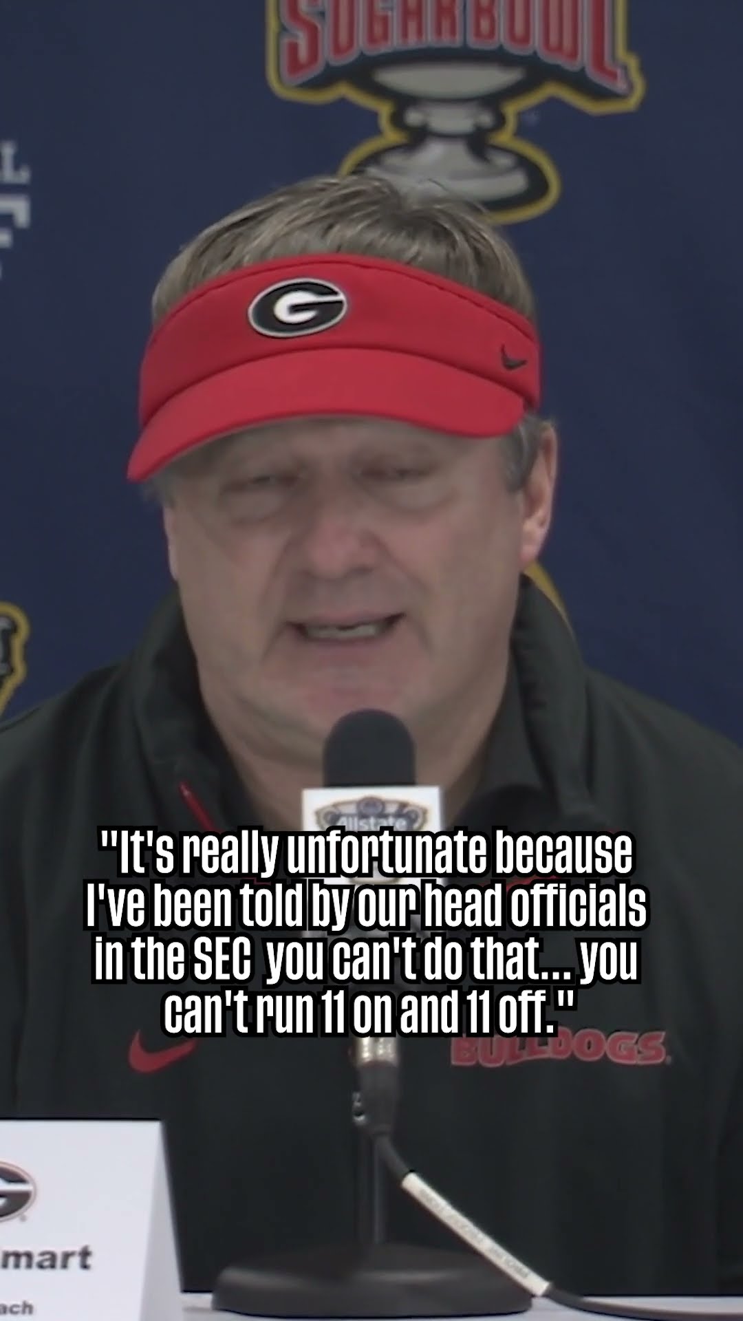 Kirby Smart on late offside penalty against Georgia ? #georgia #football #cfp