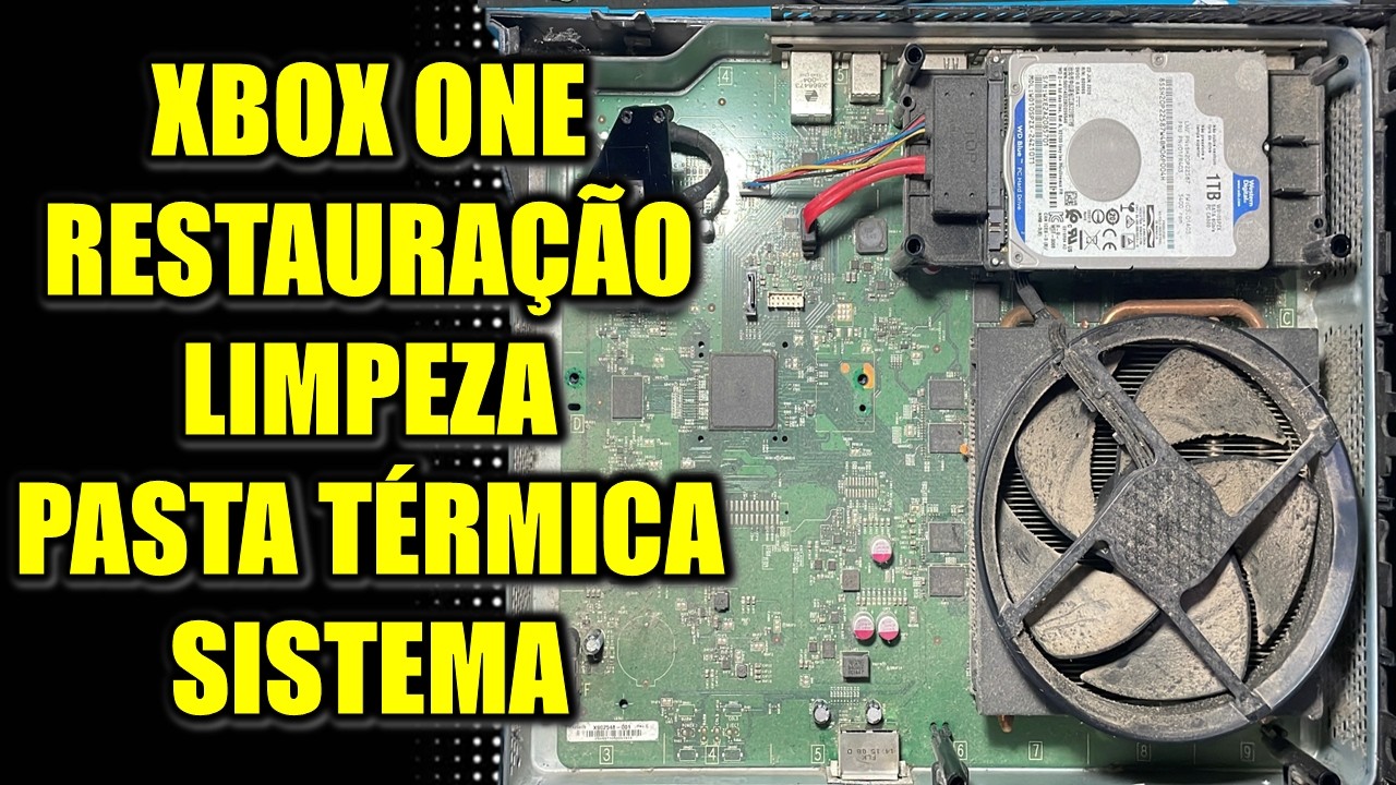 XBOX ONE RESTAURAÇÃO COMPLETA LIMPEZA TROCA DA PASTA E INSTALAÇÃO DE SISTEMA #xbox #xboxone #xbox360