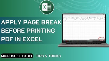 How To Apply Page Break Before Printing Or Creating PDF In Excel