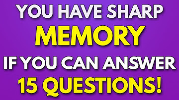 Prove Your MEMORY Is SHARP For A SENIOR! - Memory Test for SENIORS Ages 60+
