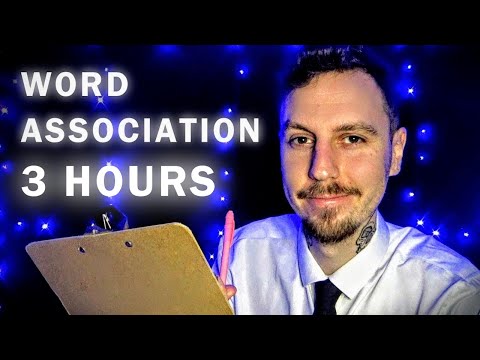 ASMR 3 HOURS WORD ASSOCIATION GAME ASKING YOU QUESTIONS PSYCHOLOGIST ROLEPLAY eyes closed deep sleep