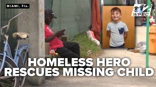 Homeless man sleeping on bench rescues missing 6-year-old in Miami