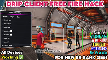 DRIP CLIENT OB51 UPDATE | OB51 FF HACK | FREE FIRE MOD MENU | FF HACK