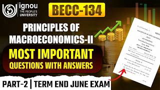 BECC 134 Important Questions June 2026 | IGNOU BECC 134 Question Paper June 2026 Exam