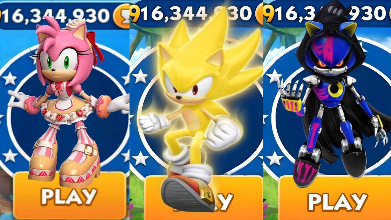 Sonic Dash - Dulce Amy VS Super SonicVS Reaper Metal Sonic _ Movie ...