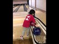 Two Handed Bowling Technique, Souta is 6 year old.