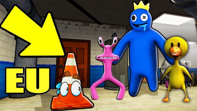 NOVO FINAL? ME TRANSFORMEI NO MONSTRO ROXO E PEGUEI O BICHO AZUL BABÃO NO  RAINBOW FRIENDS (Roblox) 