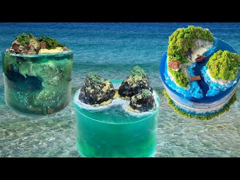 Island / Beach / Ocean Cake | Cake with jelly | ASMR | Subtitled | Island cake | Jessi Jess