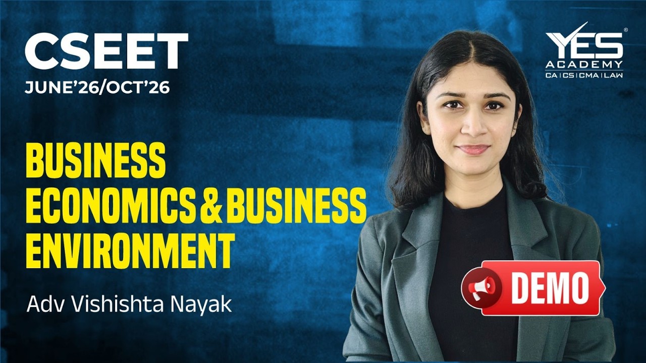 CSEET Business Economics Demo | For June 2026 / Oct 2026 Attempt | Adv. Vishishta Nayak