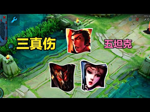 三真伤对战五坦克：坦克表示这把高端局【王者荣耀】