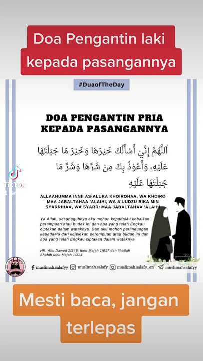 Doa pengantin lelaki kepada pengantin perempuan #shorts