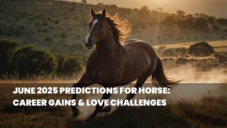 June 2025 Predictions for Horse Career Gains & Love Challenges