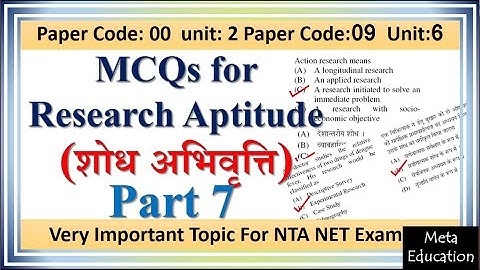 Expected Question | 100 MCQs | Research Aptitude | Part 7 | Detailed Explanation | NTA NET Exam