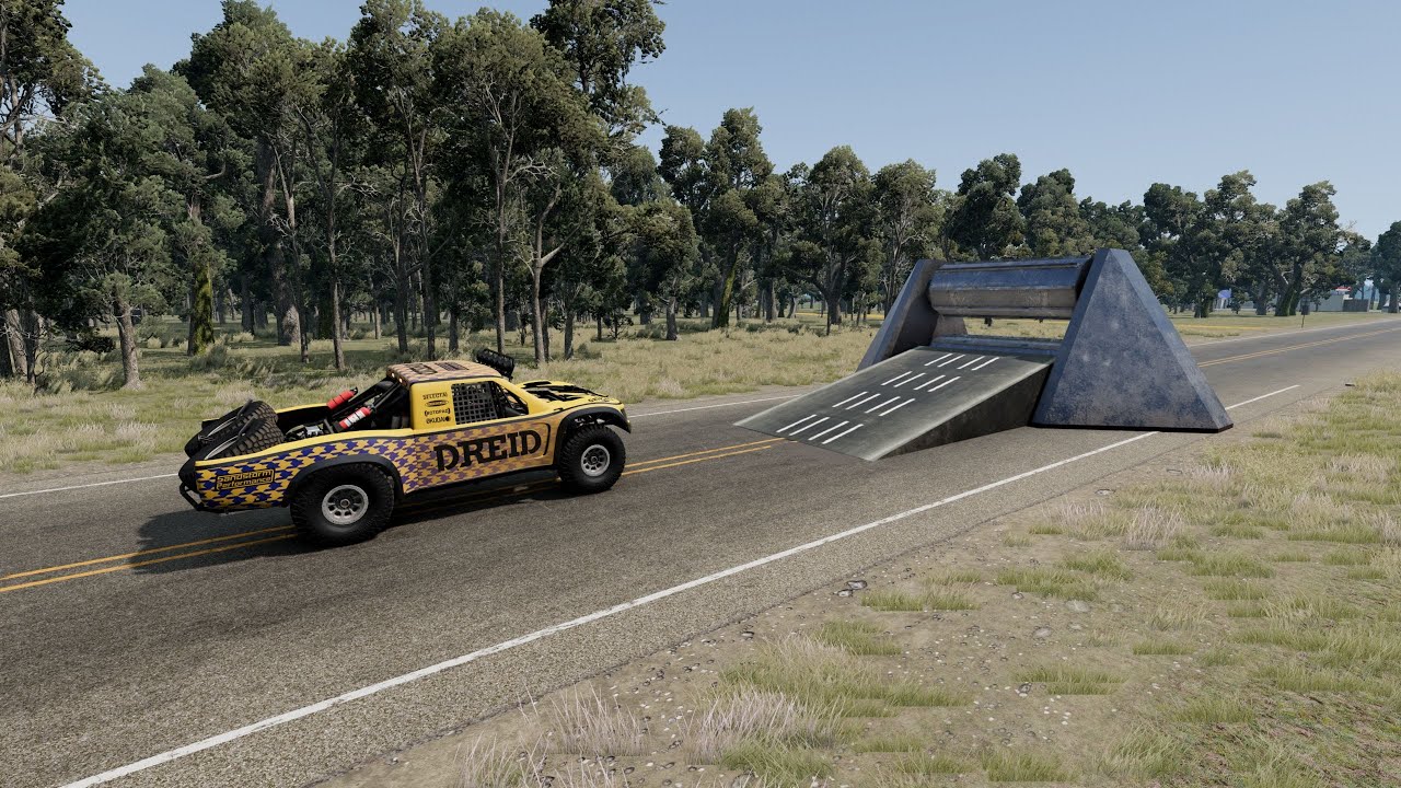 Mobil vs Large Spike Roller - Beamng Drive - YouTube