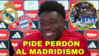 ALPHONSO DAVIES SE ARREPIENTE DE SU CELEBRACIÓN / ADMITE SU ERROR / PIDE PERDÓN AL REAL MADRID