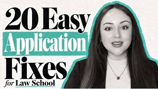 20 Easy Law School Application Fixes Before You Submit