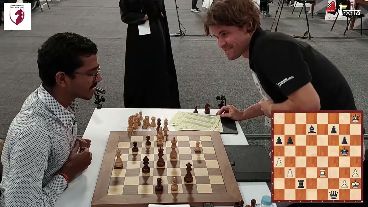 chess24.com on X: Muthaiah AL resigns, as it's mate-in-3, and Carlsen  moves to a more respectable 2/3!  #QatarMasters2023   / X