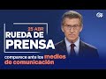 Alberto nez feijo comparece ante los medios de comunicacin